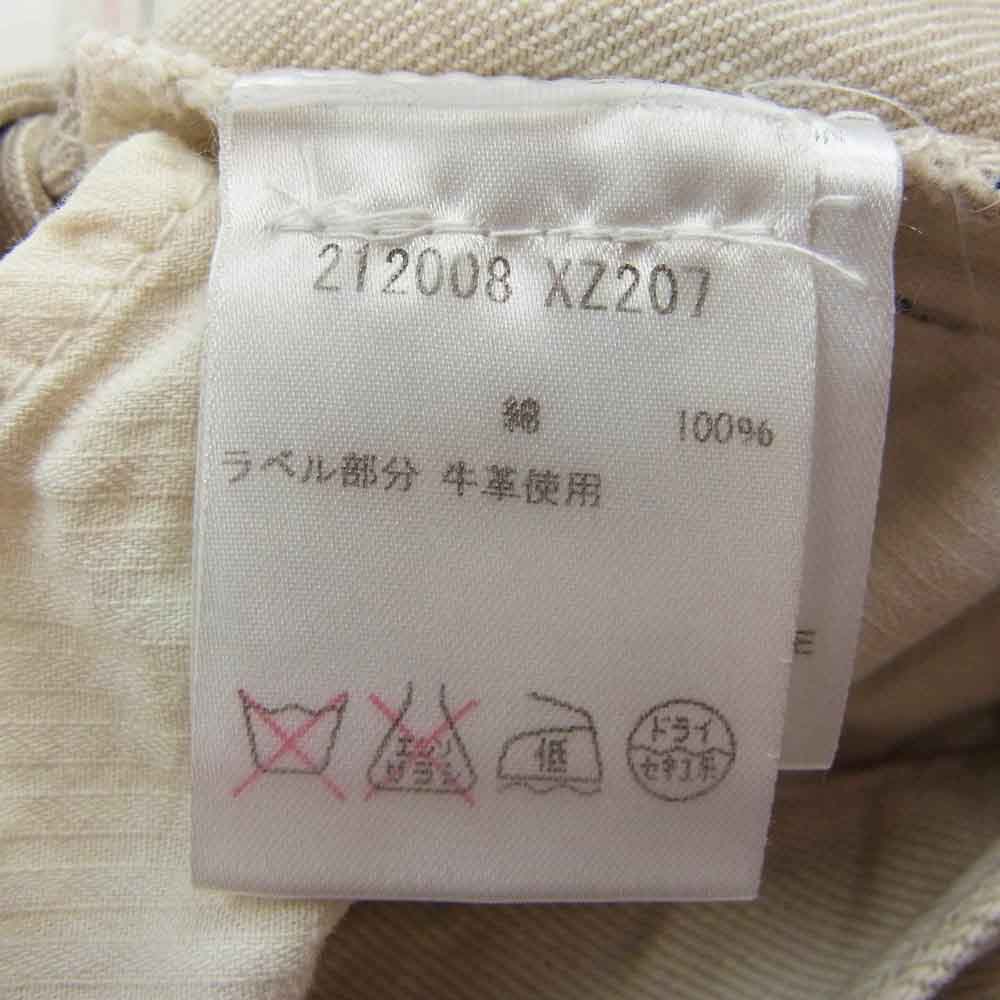 GUCCI グッチ 212008 XZ207 国内正規品 2ステッチ レギュラーフィット ボタンフライ デニム パンツ オフホワイト系 48【中古】