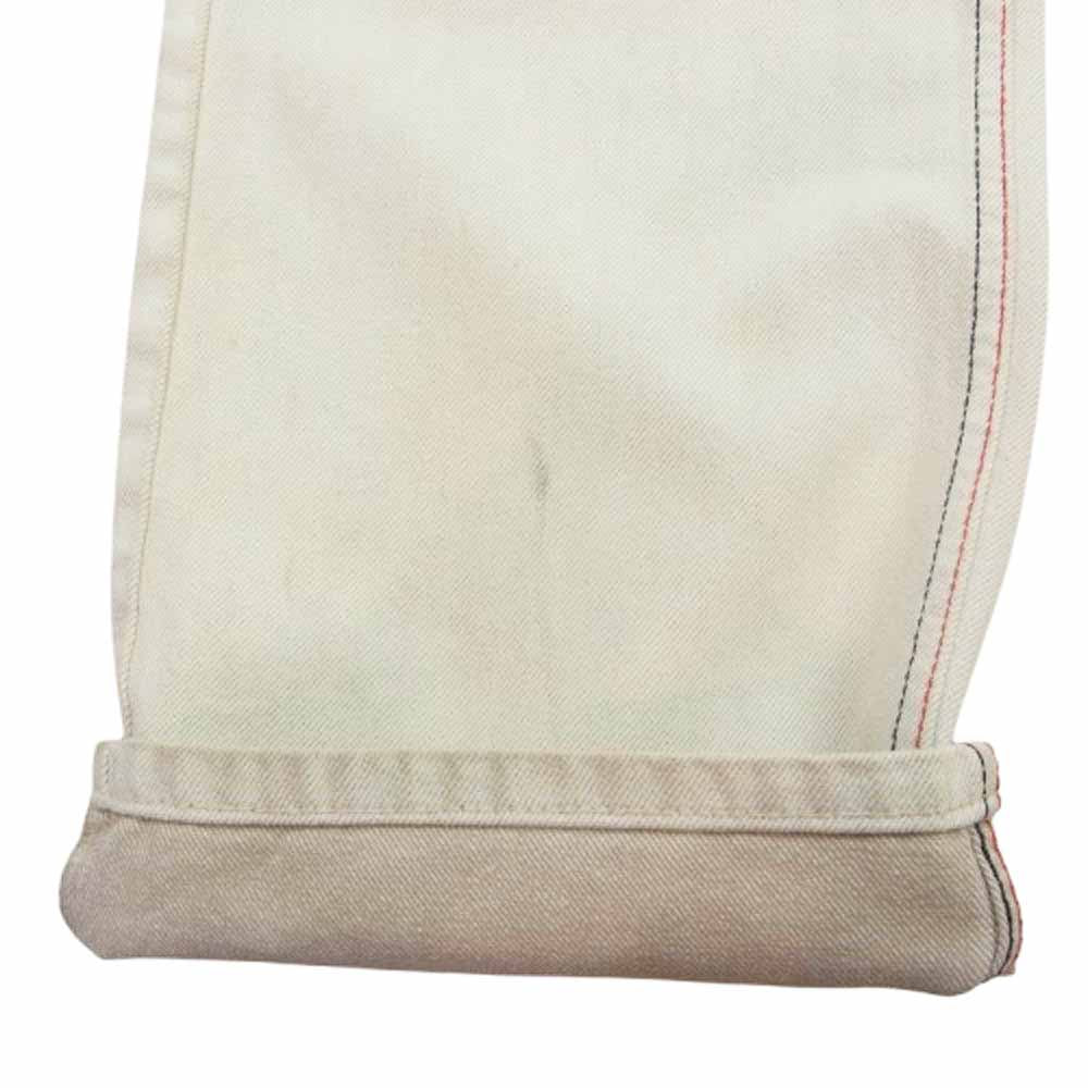 GUCCI グッチ 212008 XZ207 国内正規品 2ステッチ レギュラーフィット ボタンフライ デニム パンツ オフホワイト系 48【中古】