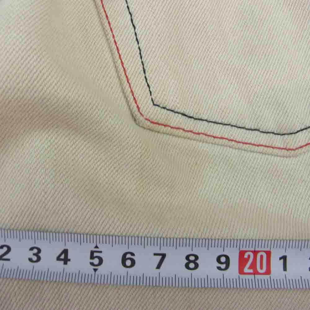 GUCCI グッチ 212008 XZ207 国内正規品 2ステッチ レギュラーフィット ボタンフライ デニム パンツ オフホワイト系 48【中古】