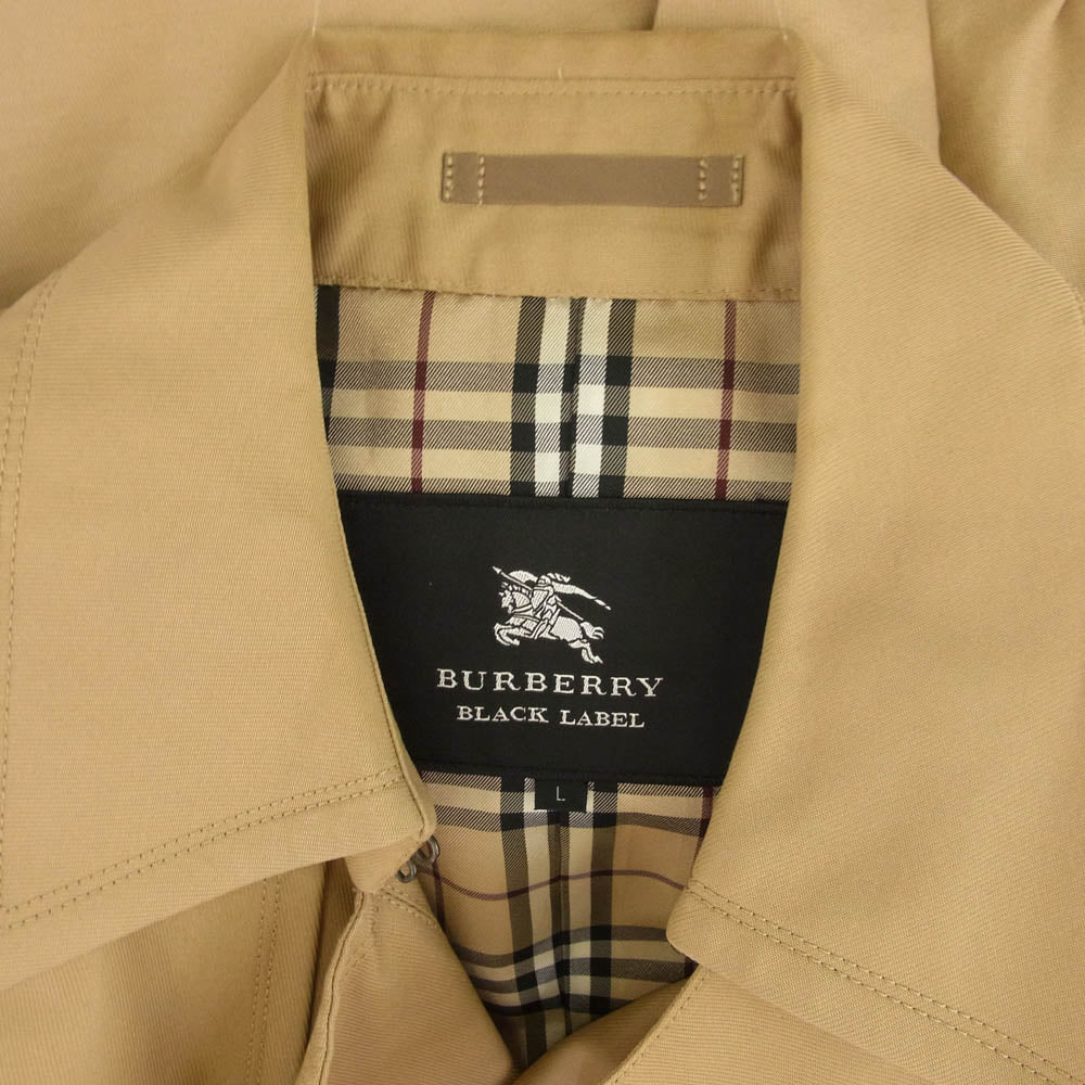 BURBERRY BLACK LABEL バーバリーブラックレーベル BMA43-512-44 裏地ノバチェック トレンチコート ベージュ系 L【中古】
