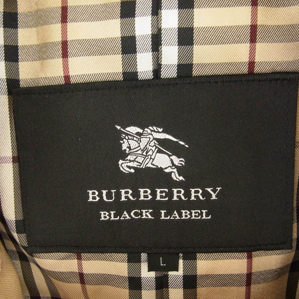 BURBERRY BLACK LABEL バーバリーブラックレーベル BMA43-512-44 裏地ノバチェック トレンチコート ベージュ系 L【中古】