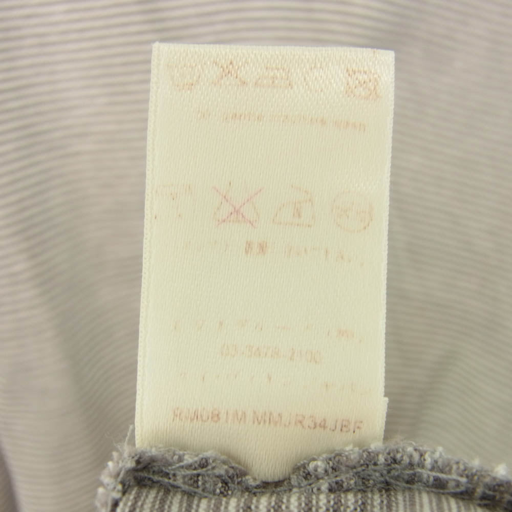 LOUIS VUITTON ルイ・ヴィトン スキッパー ボーダー 半袖 ポロシャツ グレー系 M【中古】