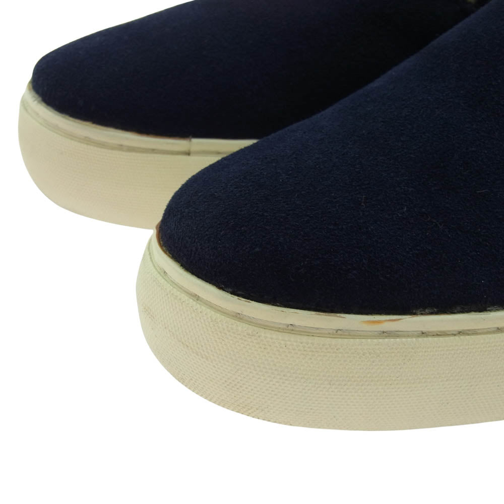 HYSTERIC GLAMOUR ヒステリックグラマー 134564721 シープファー スエード  スリッポン ローカット スニーカー ネイビー系 9【美品】【中古】