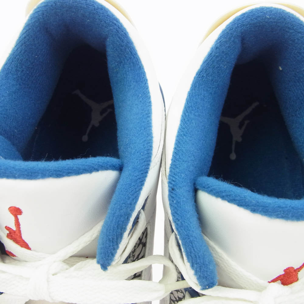 NIKE ナイキ 136064-104 Air Jordan 3 Retro True Blue エアジョーダン3 レトロ トゥルー ブルー ハイカット スニーカー ホワイト系 27cm【中古】