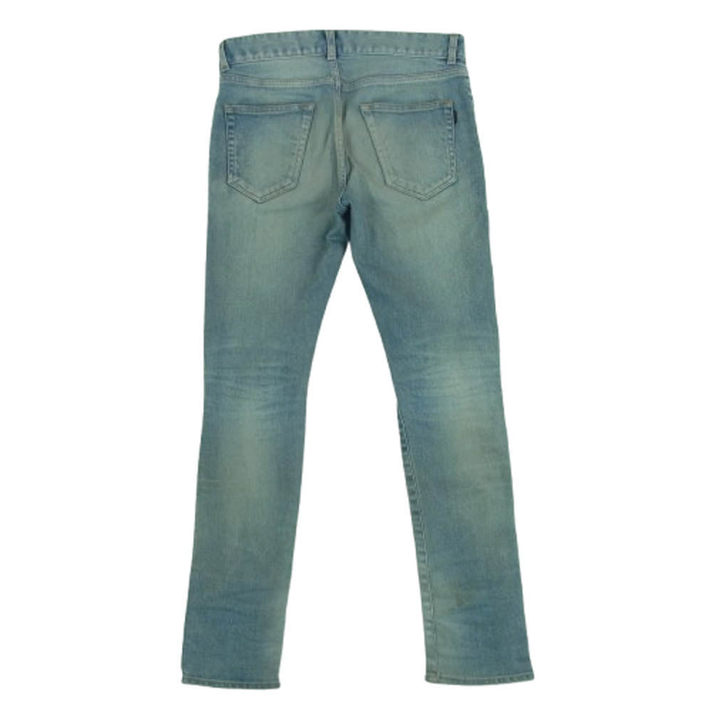 SAINT LAURENT サンローラン 606663 YO507 国内正規品 Knee Crash Skinny Jeans ダメージ加工 スキニー デニム パンツ インディゴブルー系 27【中古】