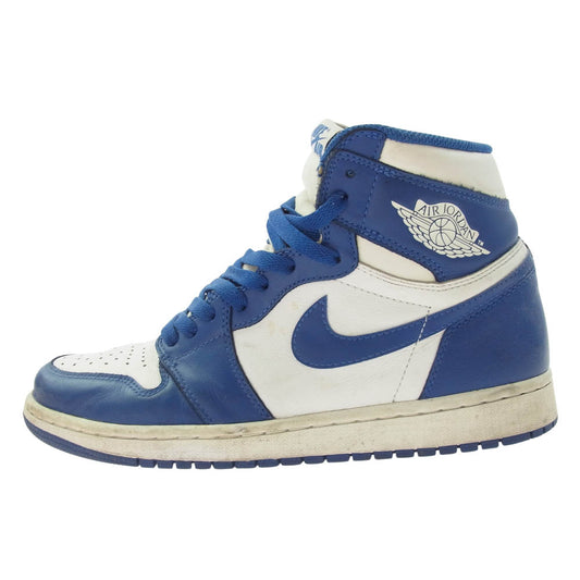 NIKE ナイキ 555088-127 Air Jordan 1 Retro High Storm Blue エアジョーダン1 レトロ ハイ ストーム ブルー ハイカット スニーカー ブルー系 ホワイト系 27cm【中古】
