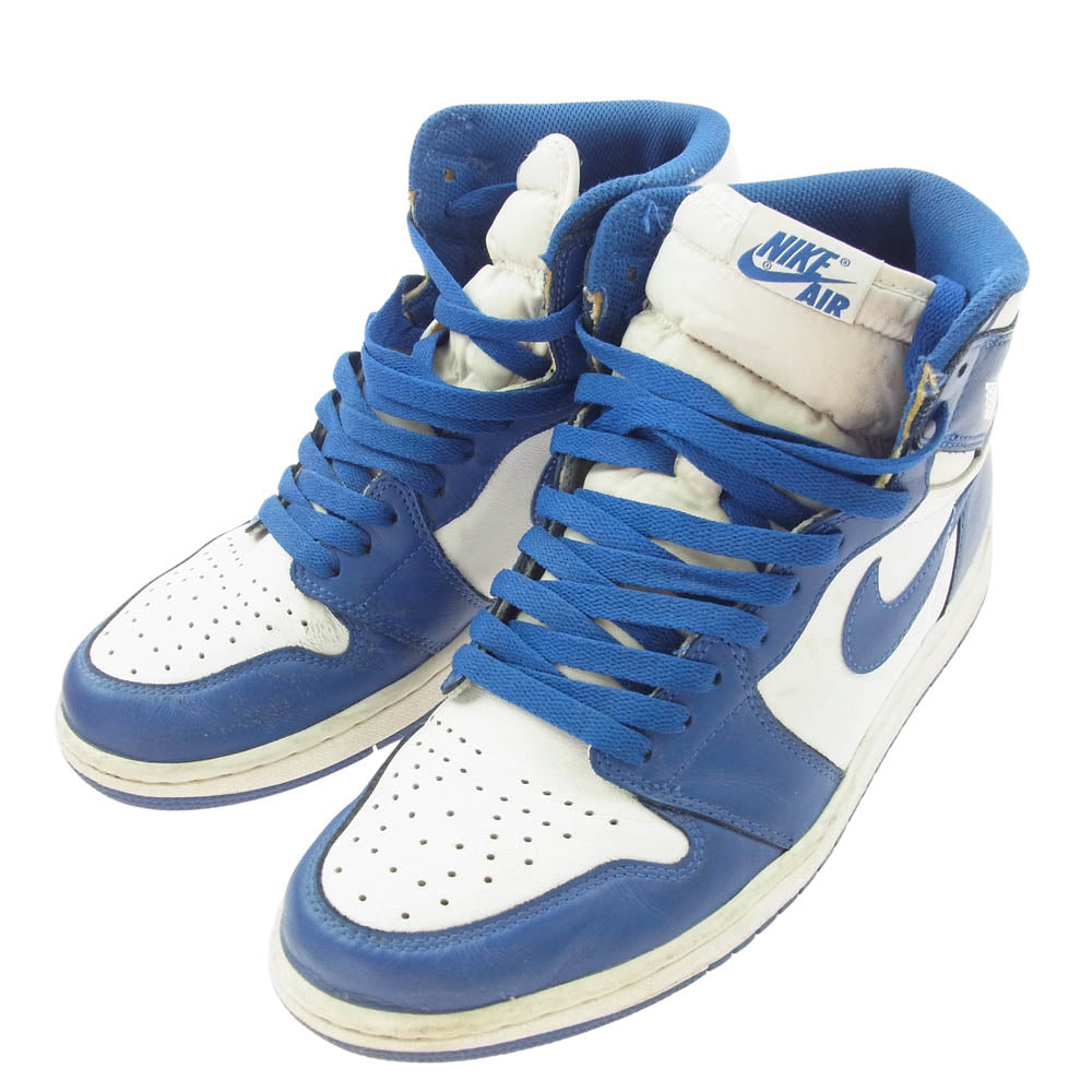 NIKE ナイキ 555088-127 Air Jordan 1 Retro High Storm Blue エアジョーダン1 レトロ ハイ ストーム ブルー ハイカット スニーカー ブルー系 ホワイト系 27cm【中古】