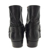 SAINT LAURENT サンローラン 634225 WYATT 40 HARNESS BOOT ワイアット ハーネスストラップ サイドジップ リング ブーツ ブラック系 41【中古】