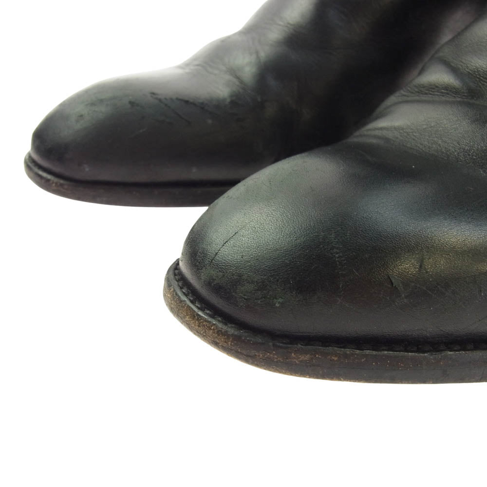 SAINT LAURENT サンローラン 634225 WYATT 40 HARNESS BOOT ワイアット ハーネスストラップ サイドジップ リング ブーツ ブラック系 41【中古】