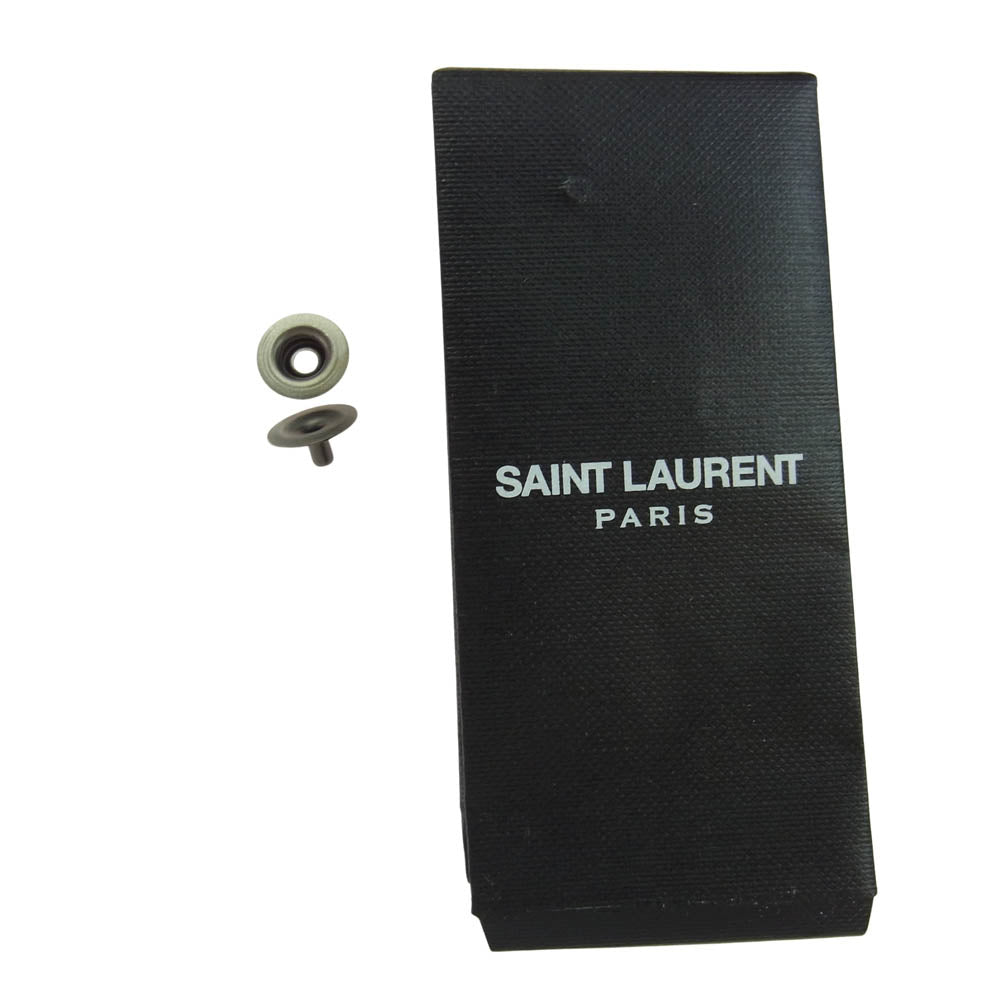 SAINT LAURENT サンローラン 634225 WYATT 40 HARNESS BOOT ワイアット ハーネスストラップ サイドジップ リング ブーツ ブラック系 41【中古】