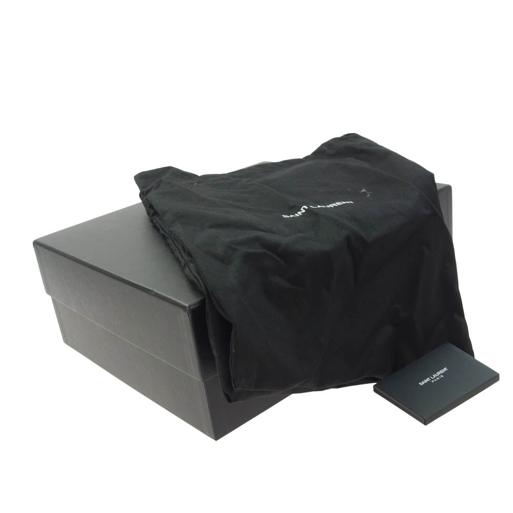 SAINT LAURENT サンローラン 634225 WYATT 40 HARNESS BOOT ワイアット ハーネスストラップ サイドジップ リング ブーツ ブラック系 41【中古】