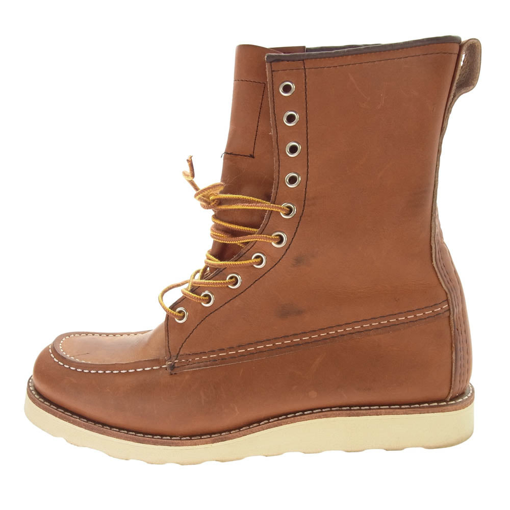 RED WING レッドウィング 877 CLASSIC Moc 8INCH WORK BOOT クラシック モック トゥ 8インチ ワーク ブーツ ブラウン系 27.5cm【中古】