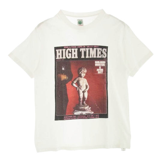 WACKO MARIA ワコマリア 24SS × HIGH TIMES CREW NECK T-SHIRT ( TYPE-3 ) プリントTシャツ ホワイト系 L【中古】