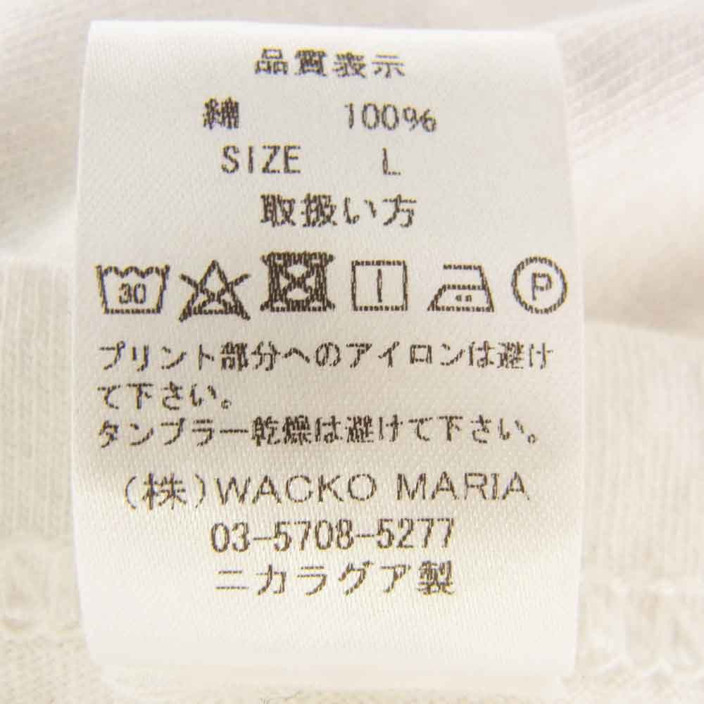 WACKO MARIA ワコマリア 24SS × HIGH TIMES CREW NECK T-SHIRT ( TYPE-3 ) プリントTシャツ ホワイト系 L【中古】