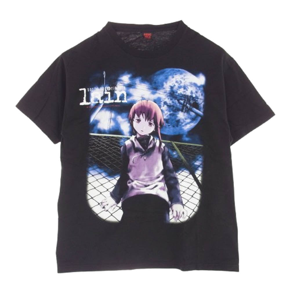 ギークス ルール serial experiments lain SILKSCREEN PRINTING T SHIRT プリント Tシャツ ブラック系 L【中古】