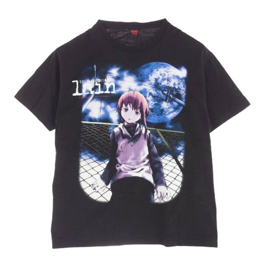 ギークス ルール serial experiments lain SILKSCREEN PRINTING T SHIRT プリント Tシャツ ブラック系 L【中古】
