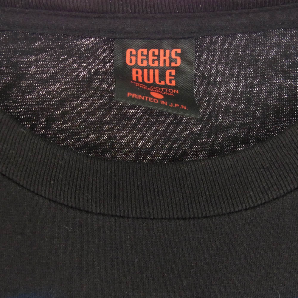 ギークス ルール serial experiments lain SILKSCREEN PRINTING T SHIRT プリント Tシャツ ブラック系 L【中古】