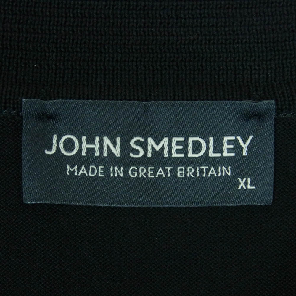 JOHN SMEDLEY ジョンスメドレー 半袖 ポロシャツ コットン イギリス製 ブラック系 XL【新古品】【未使用】【中古】