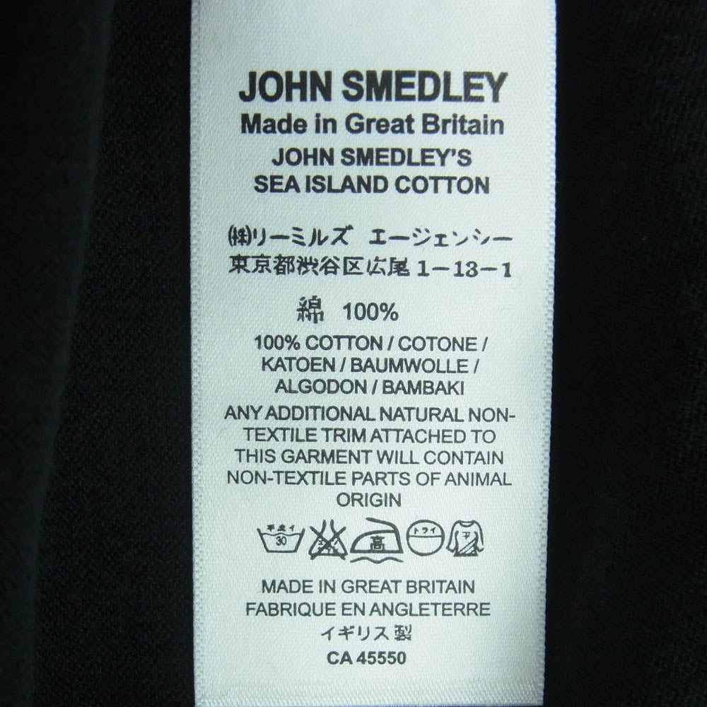 JOHN SMEDLEY ジョンスメドレー 半袖 ポロシャツ コットン イギリス製 ブラック系 XL【新古品】【未使用】【中古】