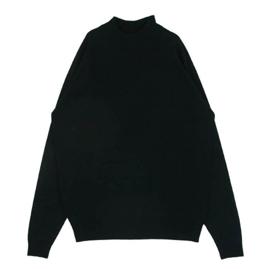 JOHN SMEDLEY ジョンスメドレー ハイネック ウール ニット 長袖 カットソー ブラック系 XL【新古品】【未使用】【中古】