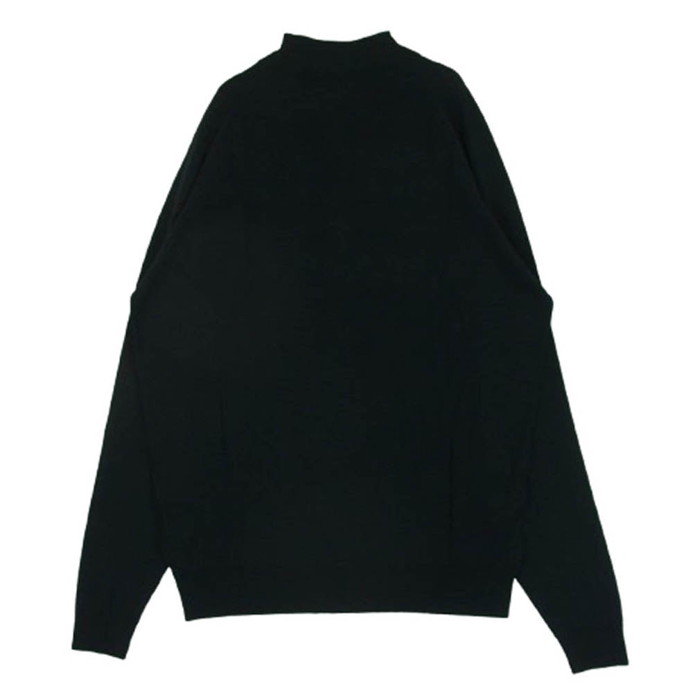 JOHN SMEDLEY ジョンスメドレー ハイネック ウール ニット 長袖 カットソー ブラック系 XL【新古品】【未使用】【中古】