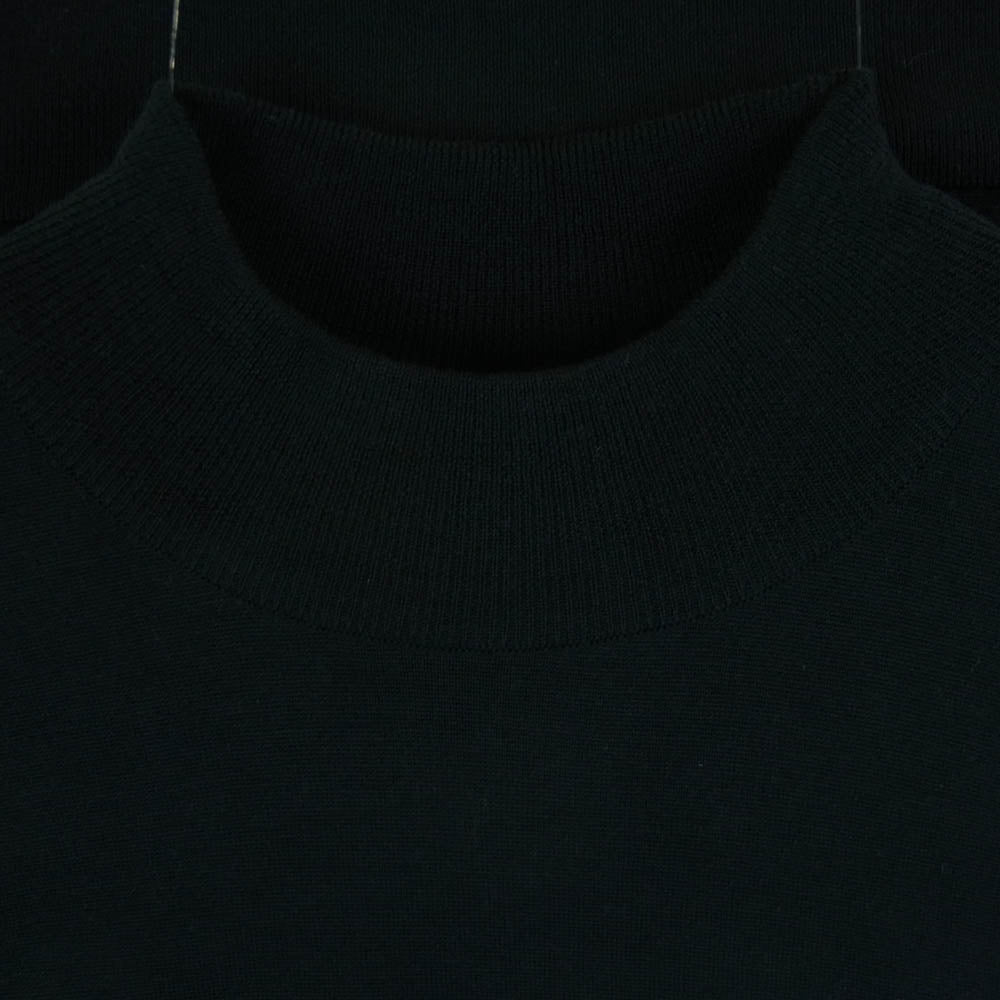 JOHN SMEDLEY ジョンスメドレー ハイネック ウール ニット 長袖 カットソー ブラック系 XL【新古品】【未使用】【中古】