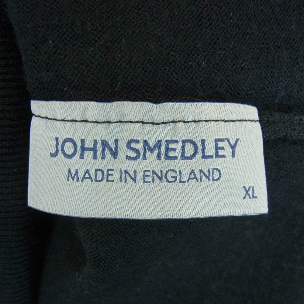 JOHN SMEDLEY ジョンスメドレー ハイネック ウール ニット 長袖 カットソー ブラック系 XL【新古品】【未使用】【中古】