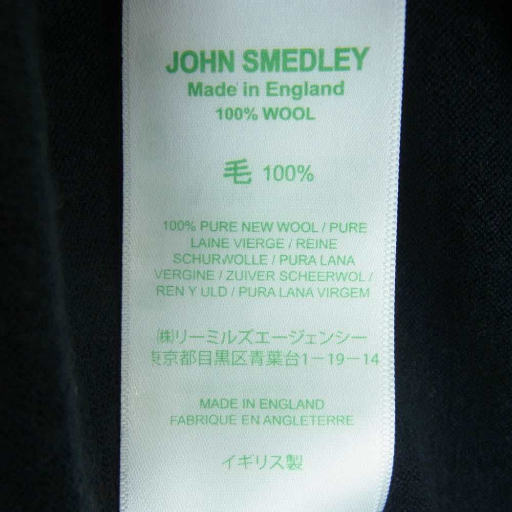 JOHN SMEDLEY ジョンスメドレー ハイネック ウール ニット 長袖 カットソー ブラック系 XL【新古品】【未使用】【中古】
