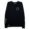 CHROME HEARTS クロムハーツ（原本無） Thermal L/S Tee スクロールラベル CHプラス ロゴ サーマル長袖Tシャツ ブラック系 M【中古】