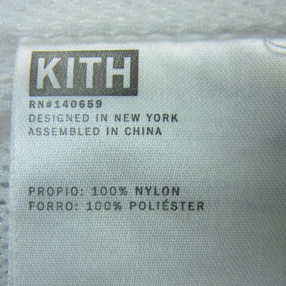 KITH キス 総柄 ナイロン ショーツ ハーフ ショート パンツ 中国製 ライトブルー系 グリーン系 ホワイト系 M【中古】