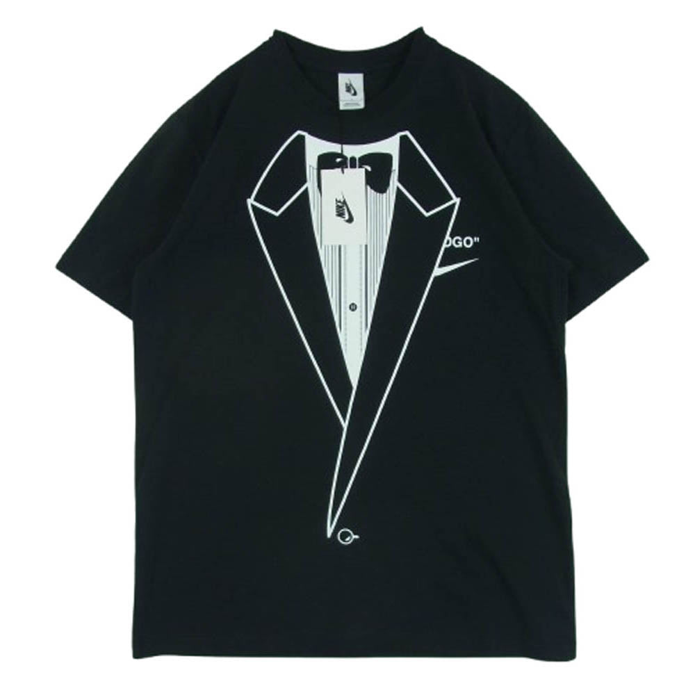 NIKE ナイキ BQ0827-010 Off-White NRG A6 T-Shirt オフホワイト プリント 半袖 Tシャツ ブラック系 L【極上美品】【中古】