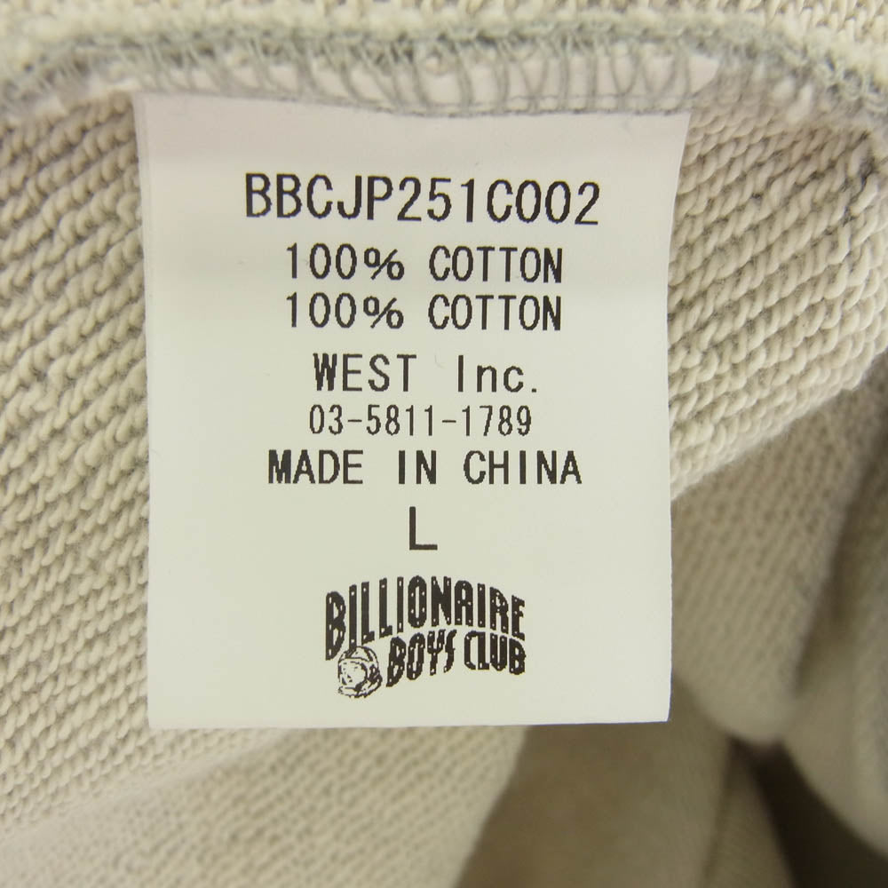 Billionaire Boys Club ビリオネアボーイズクラブ x BOUNTY HUNTER バウンティーハンター プリント クルー スウェット グレー系 L【中古】