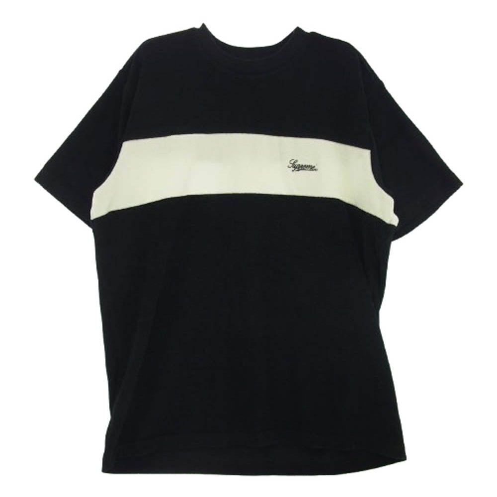 シュプリーム 黒 XL ペイント 半袖 Ｔシャツ（110）a XL☆古着 半袖 Tシャツ メンズ 伊藤潤二 あやつり屋敷 クルー