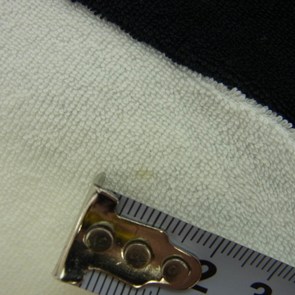 Supreme シュプリーム 18SS Chest Stripe Terry Top スクリプト ロゴ刺繍 チェスト ストライプ 半袖 パイル Tシャツ ブラック系 L【中古】