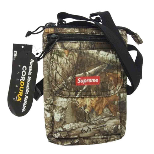 Supreme シュプリーム 19AW CORDURA Shoulder Bag Real Tree Camo コーデュラ リアル ツリー カモフラ 迷彩 ショルダー バッグ カーキ系【極上美品】【中古】