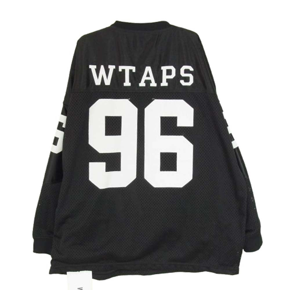 WTAPS ダブルタップス 25SS 251ATDT-CSM23 Netminder T-Shirt メッシュ フットボール 長袖 カットソー ブラック系 X02【新古品】【未使用】【中古】