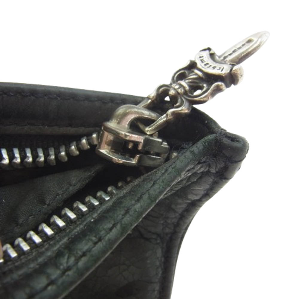 CHROME HEARTS クロムハーツ（原本無） ZPR CHNG PURSE2 チェンジパース #2 ダガージップ レザー コインケース ブラック系【中古】