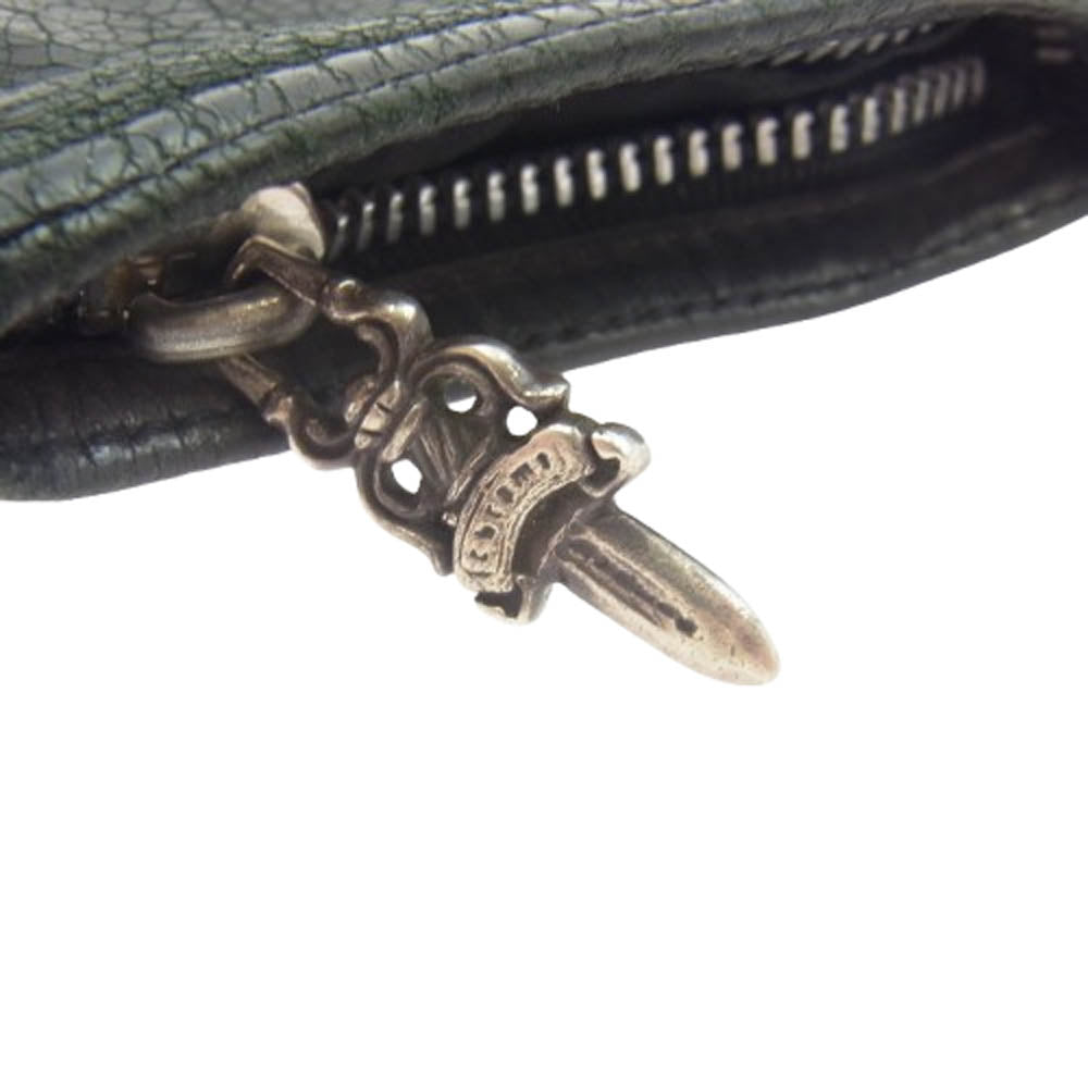 CHROME HEARTS クロムハーツ（原本無） ZPR CHNG PURSE2 チェンジパース #2 ダガージップ レザー コインケース ブラック系【中古】