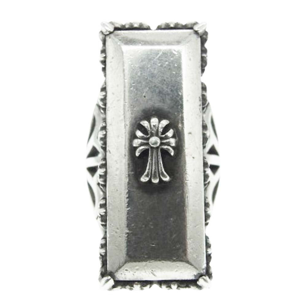 CHROME HEARTS クロムハーツ（原本無） RECT CH CRS SIDE カクテルCH リング 11.5号【中古】