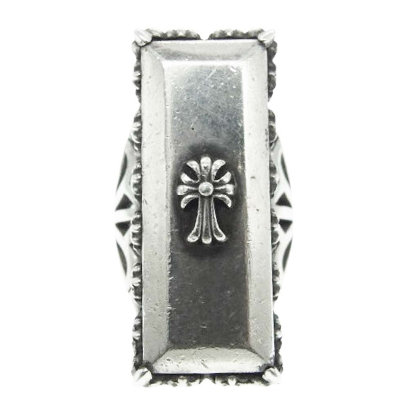 CHROME HEARTS クロムハーツ（原本無） RECT CH CRS SIDE カクテルCH リング 11.5号【中古】