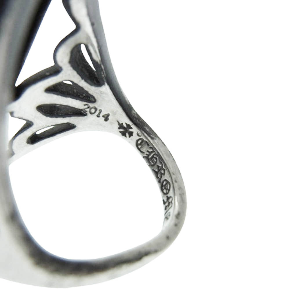 CHROME HEARTS クロムハーツ（原本無） RECT CH CRS SIDE カクテルCH リング 11.5号【中古】