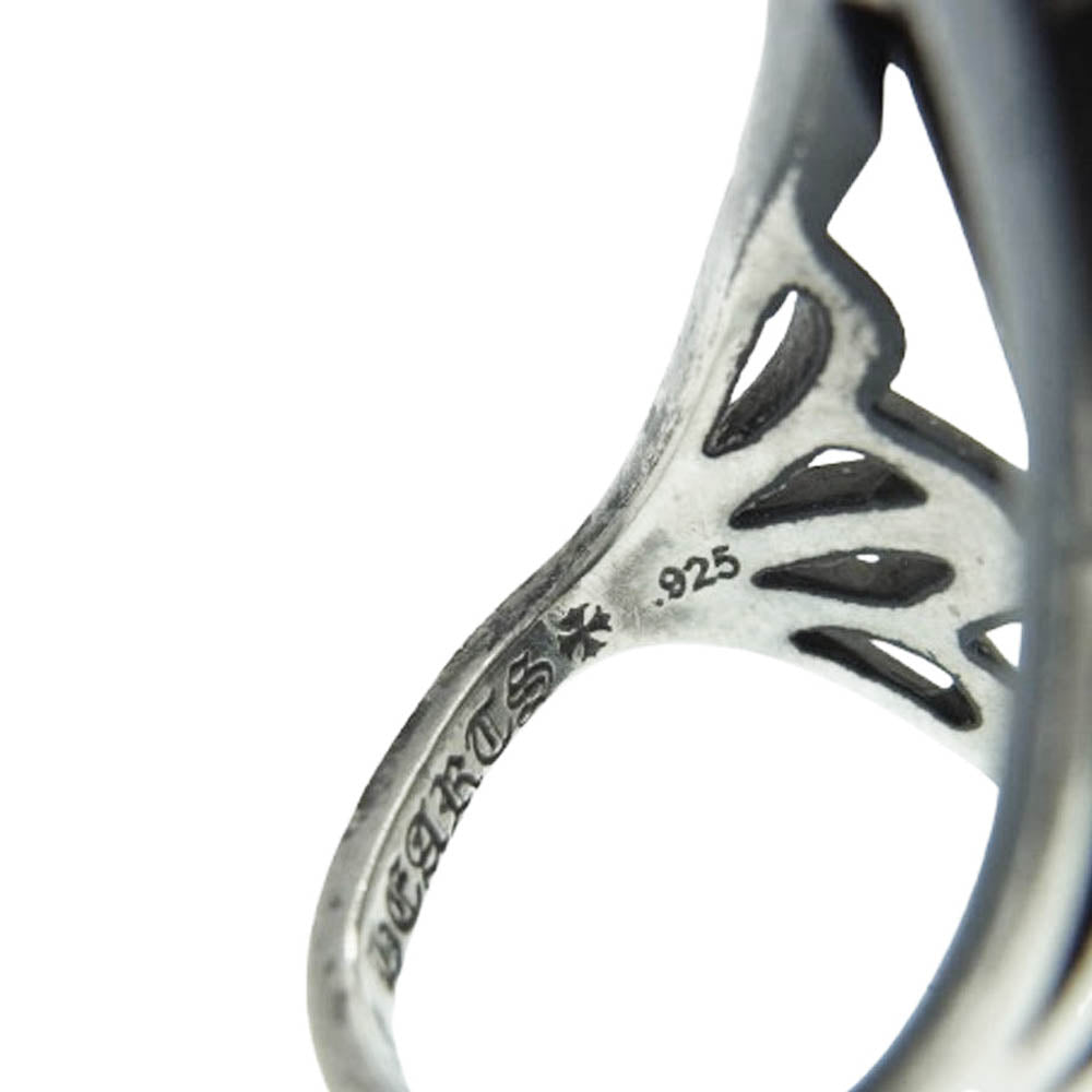 CHROME HEARTS クロムハーツ（原本無） RECT CH CRS SIDE カクテルCH リング 11.5号【中古】