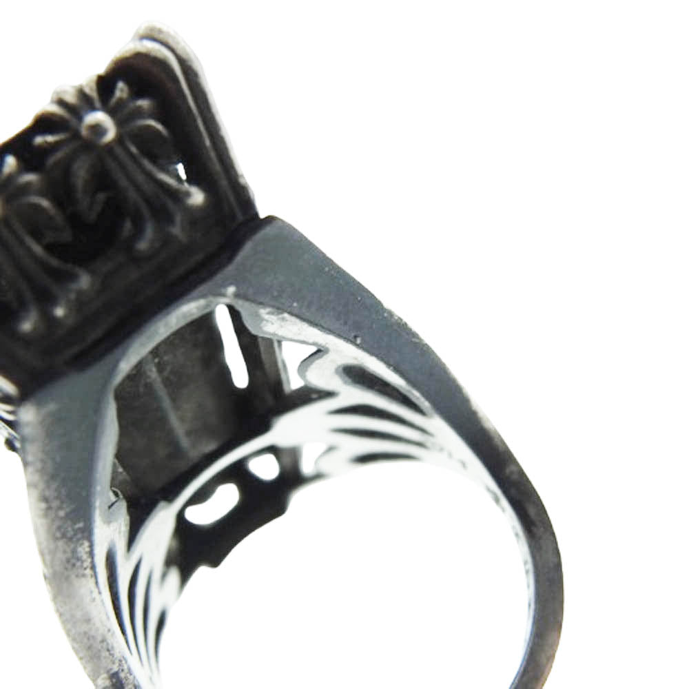 CHROME HEARTS クロムハーツ（原本無） RECT CH CRS SIDE カクテルCH リング 11.5号【中古】