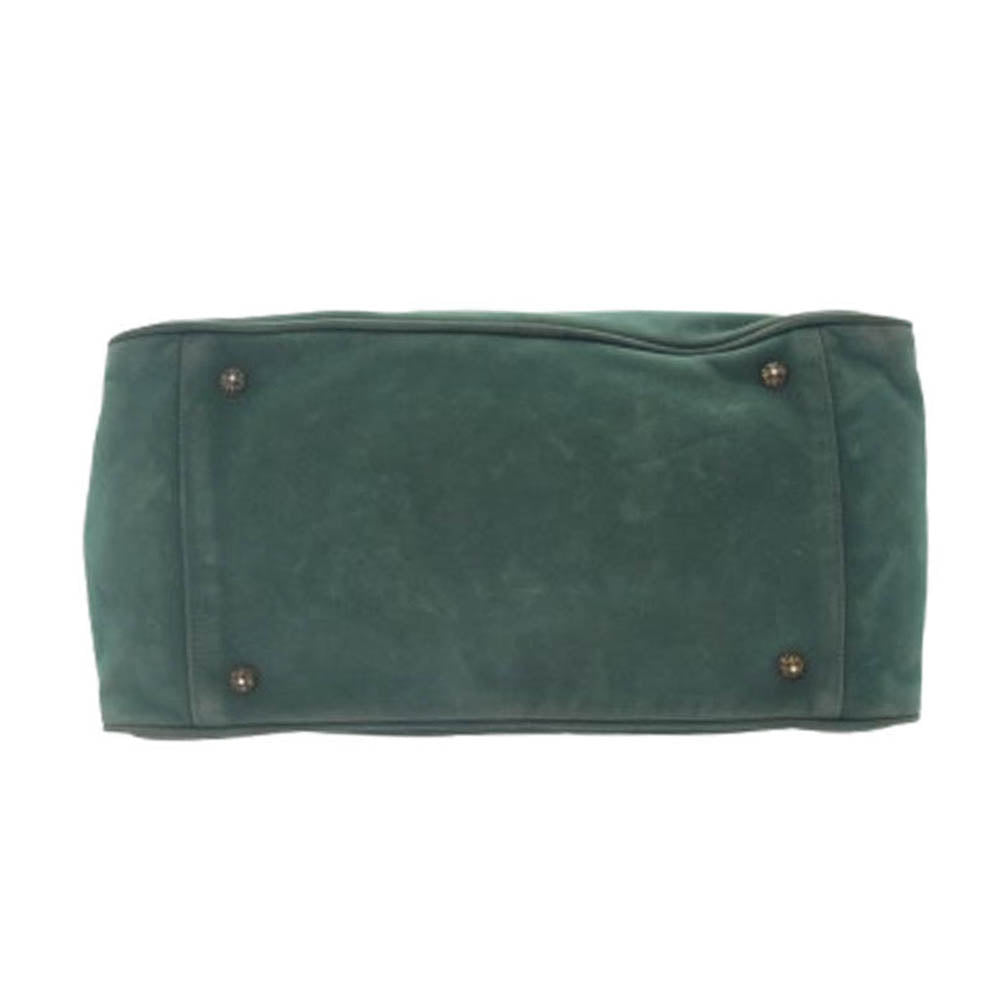 CHROME HEARTS クロムハーツ（原本無） MD GYM ジムバッグ 現行型 CHチャーム付き セメタリークロスパッチ ミディアム ヌバックレザー ボストンバッグ グリーン系【中古】