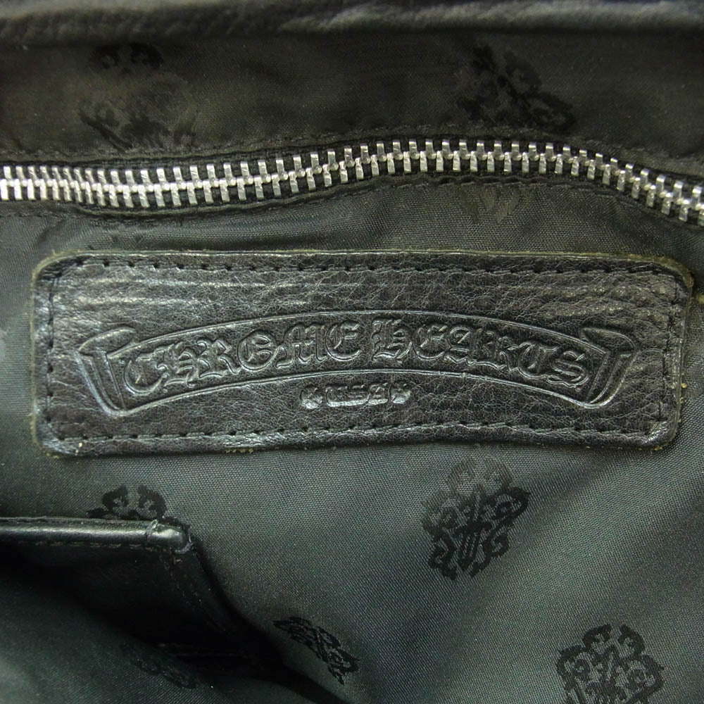 CHROME HEARTS クロムハーツ（原本無） MD GYM ジムバッグ 現行型 CHチャーム付き セメタリークロスパッチ ミディアム ヌバックレザー ボストンバッグ グリーン系【中古】