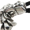 CHROME HEARTS クロムハーツ（原本無） DBL CH CRS LRG ラージダブルCHクロス スパイク レザーブレード レースストッパー ネックレス シルバー系【中古】