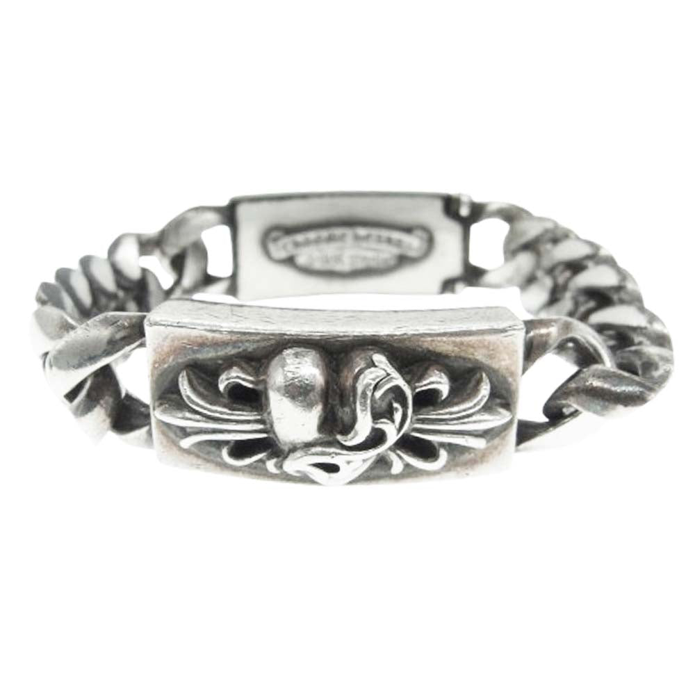 CHROME HEARTS クロムハーツ（原本無） ID FLRL HEART DBL FLRL DGGR オールドフローラルハート ダガーハート ダブル IDクラシック リンク ブレスレット【中古】