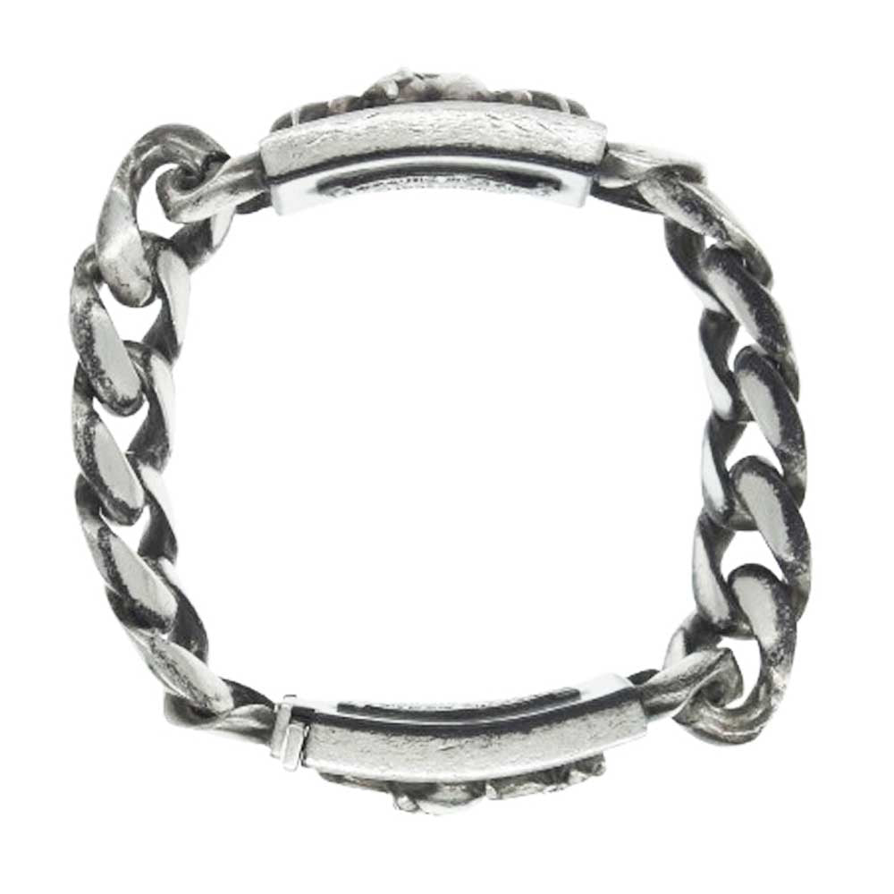 CHROME HEARTS クロムハーツ（原本無） ID FLRL HEART DBL FLRL DGGR オールドフローラルハート ダガーハート ダブル IDクラシック リンク ブレスレット【中古】