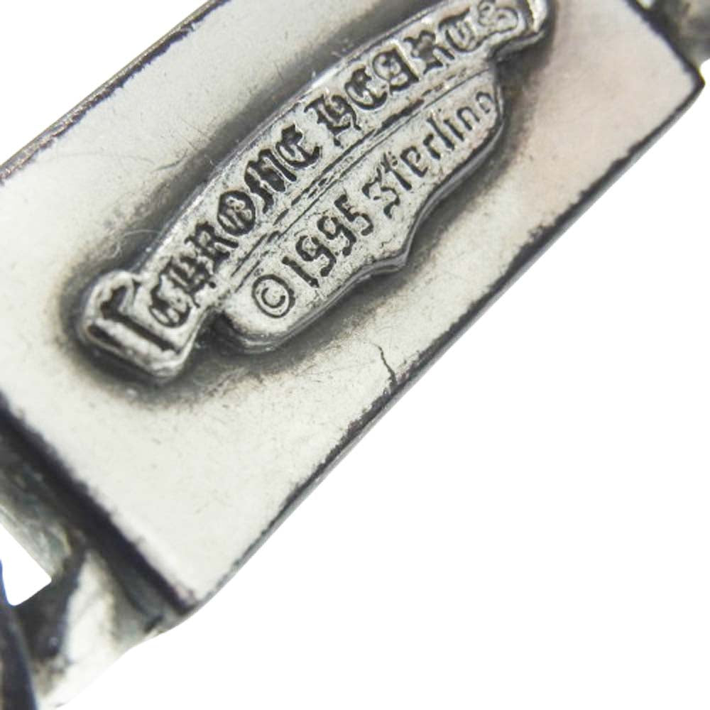 CHROME HEARTS クロムハーツ（原本無） ID FLRL HEART DBL FLRL DGGR オールドフローラルハート ダガーハート ダブル IDクラシック リンク ブレスレット【中古】