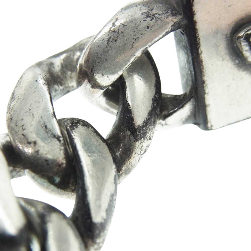 CHROME HEARTS クロムハーツ（原本無） ID FLRL HEART DBL FLRL DGGR オールドフローラルハート ダガーハート ダブル IDクラシック リンク ブレスレット【中古】